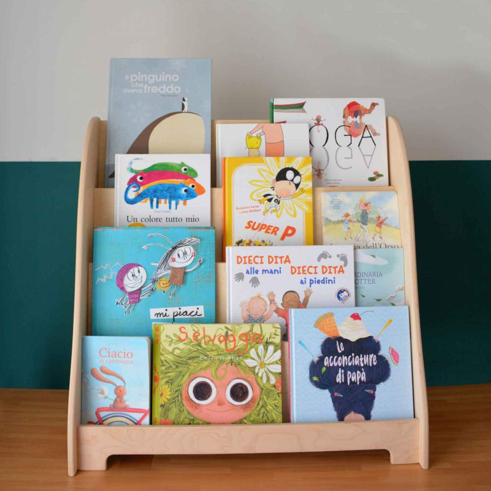 Libreria Montessoriana Grande per bambini Baby Wood in vari colori