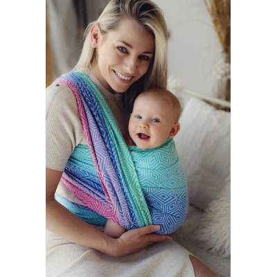 Woven baby wrap Little Frog Aurora Cube