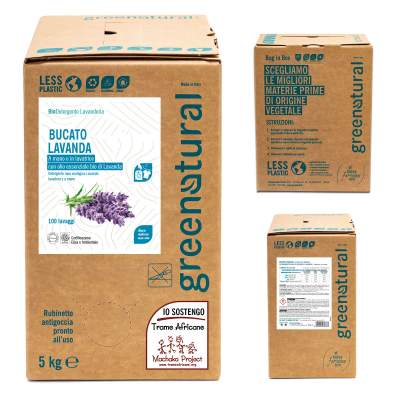 Bag in box  Bucato Eco Bio con olio essenziale di Lavanda | GreeNatural