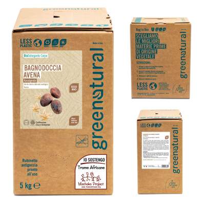 Bagnodoccia Eco-bio Avena e Karitè, bag da 5 kg | Greenatural