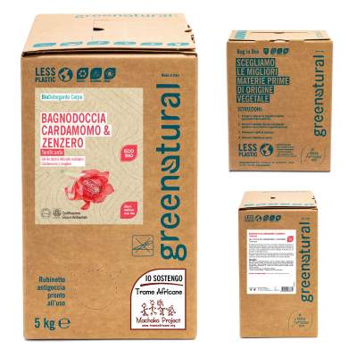 Bagnodoccia Eco-bio Cardamomo e Zenzero, bag da 5 kg | Greenatural