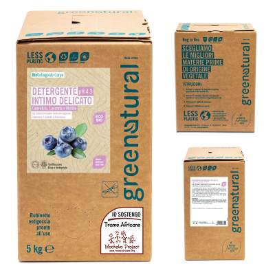 Bag in box Detergente Intimo Delicato Calendula, Lavanda e Mirtillo Ph 4.3 | Greenatural