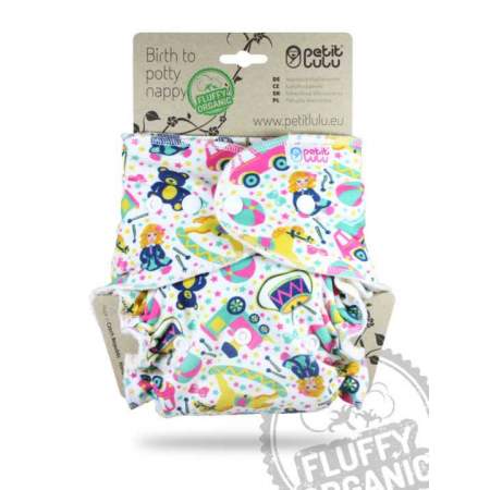 Fitted Fluffy Organic one size Petit Lulu Toy Heaven