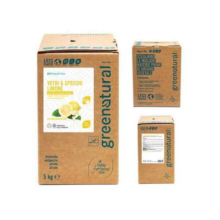 Bag in Box da 5 lt Detergente Eco Bio per vetri e specchi | GreeNatural